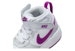 Nike Girls Infant Court Borough 2 Mid Top Sneaker - Platinum -Women Shoes Store US 01 808080 06