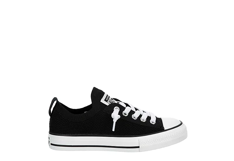 Converse Girls Chuck Taylor All Star Kids Knit Shoreline Sneaker - Black 2 Converse Girls Chuck Taylor All Star Kids Knit Shoreline Sneaker - Black - Image 2