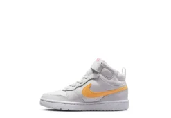 Nike Girls Court Borough 2 Mid Top Sneaker - White 9 Nike Girls Court Borough 2 Mid Top Sneaker - White -Women Shoes Store US 01 808289 02